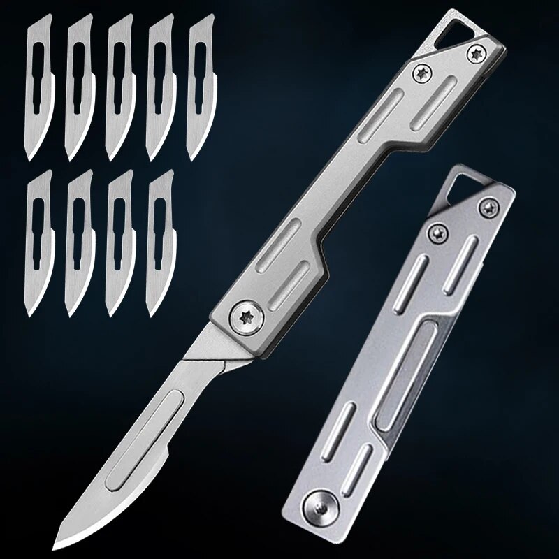 Craft Knife Set - Folding Knife Stainless Steel Pocket Knife