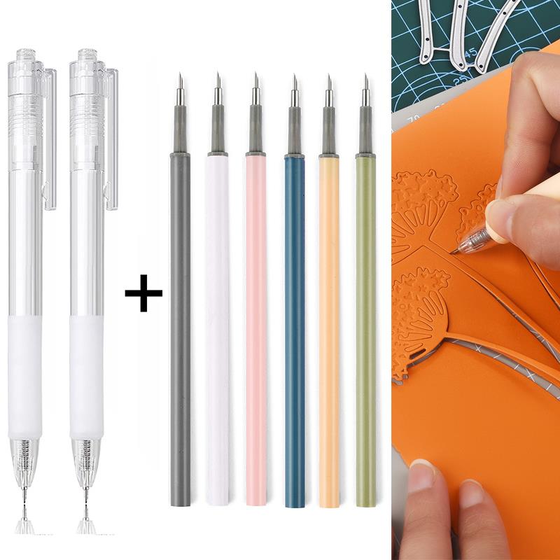 Craft Knife Set - 2+6Pcs Knife Pen Refill Set Art