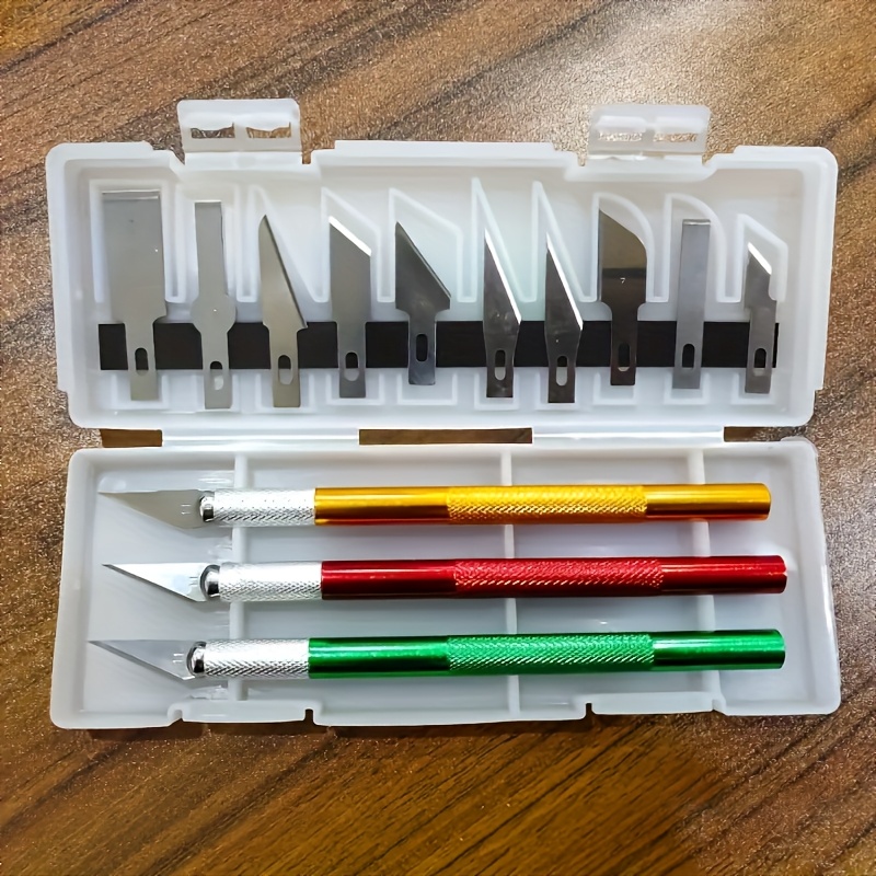 Craft Knife Set - 13pcs Aluminum Alloy Engraving Knife Set,Multifunctional