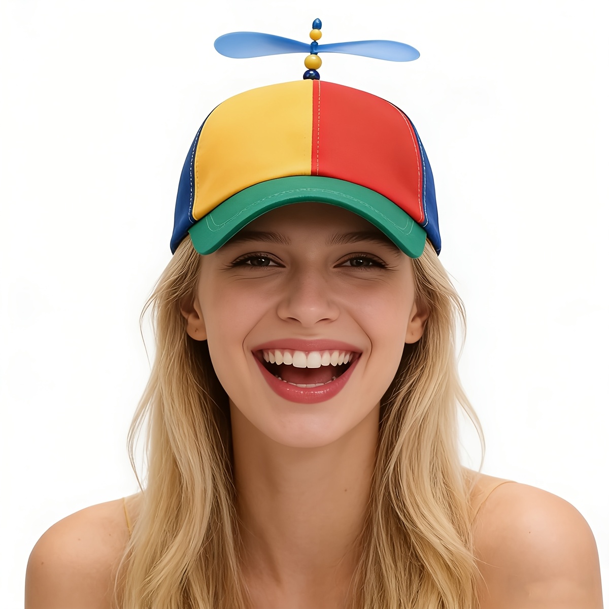 Ekko Cosplay Prop - Funny Multicolor Propeller Hat For Adults