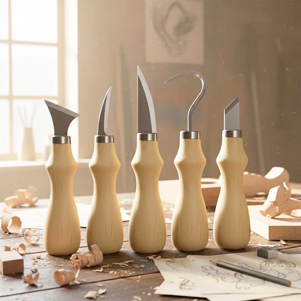 5Pcs Wood Carving Tools Set,Cu - Craft Knife Set ulasan dan harga