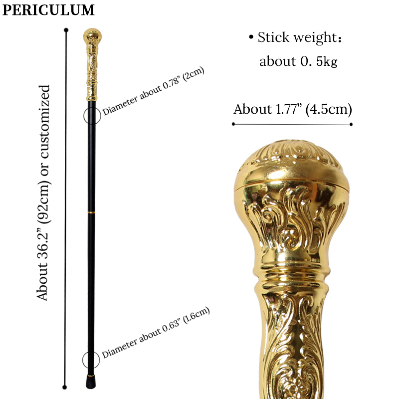 Shiny Gold Alloy Victorian Wal - Detachable Cosplay Prop ulasan dan harga