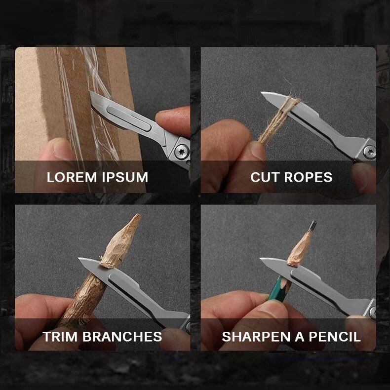 Folding Knife Stainless Steel  - Craft Knife Set ulasan dan harga