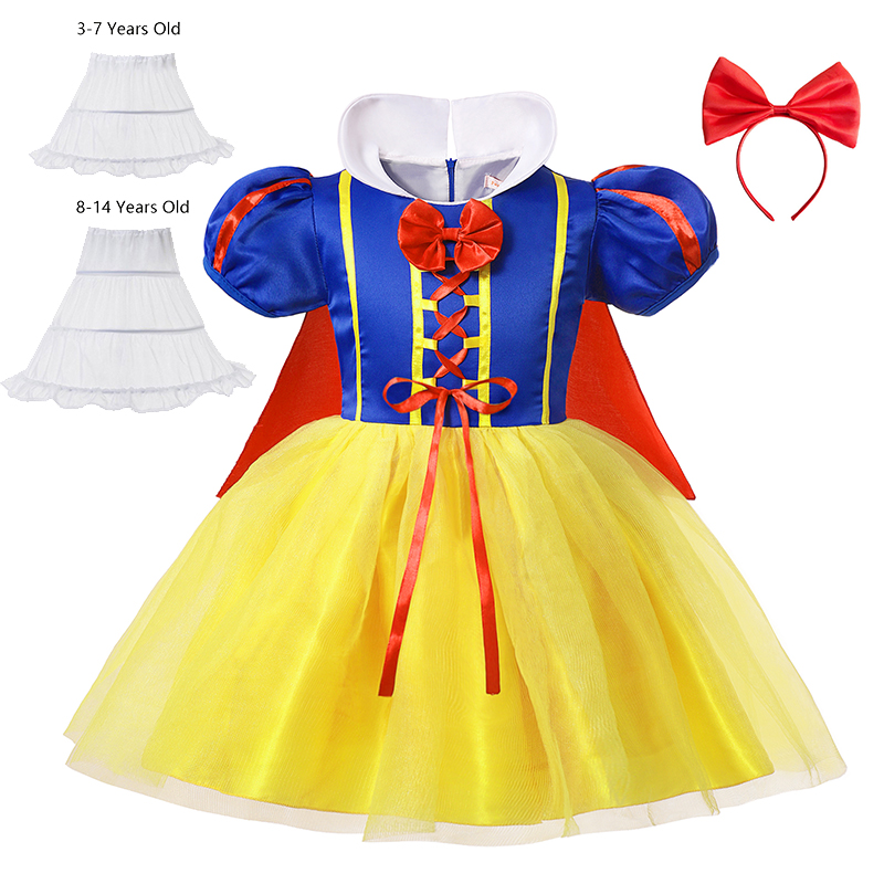 Snow White Princess Dress Kids - Cosplay Prop Bow ulasan dan harga
