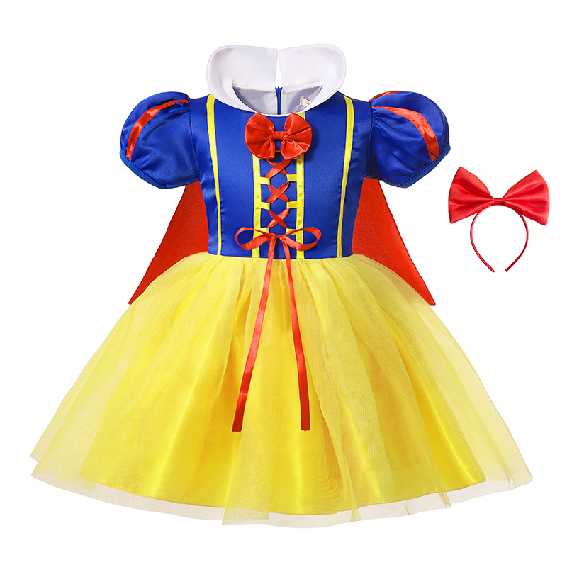 Snow White Princess Dress Kids - Cosplay Prop Bow ulasan dan harga