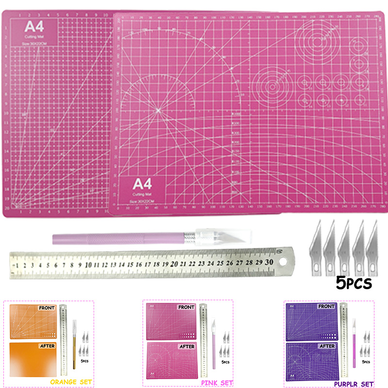 A4 Pvc Hand Cutting Mat Set, A - Craft Knife Set ulasan dan harga