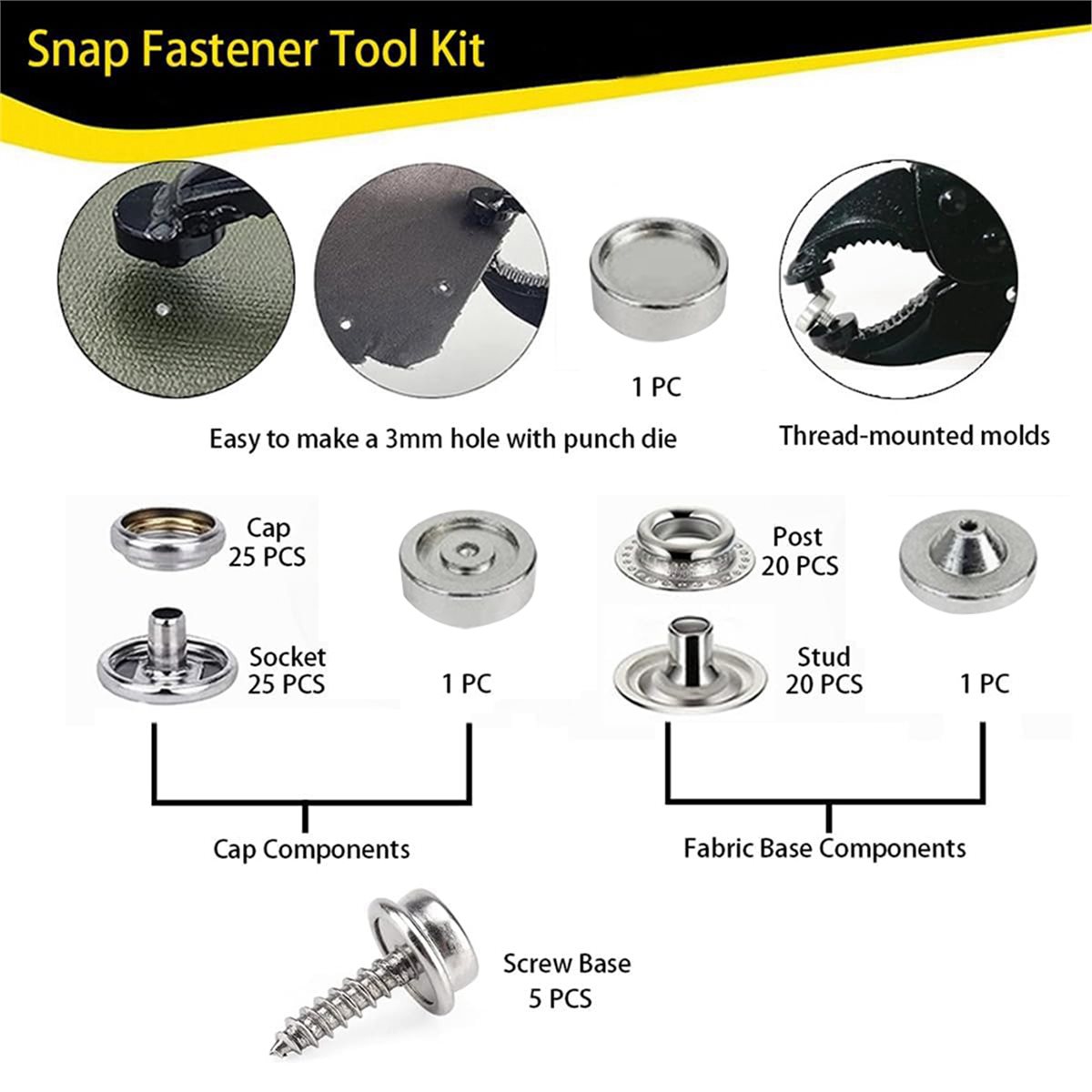 Heavy Duty Snap Fastener Tool  - Snap Plier Setter ulasan dan harga