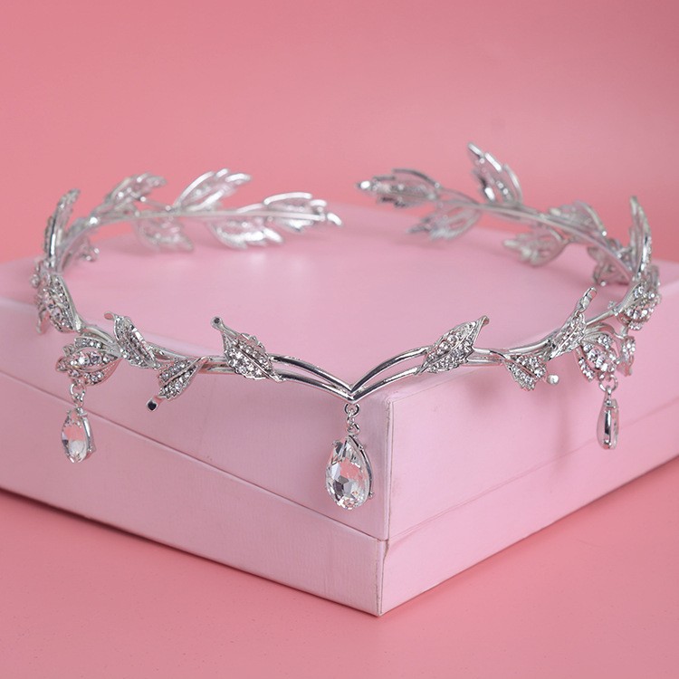 Luxury Crystal Crown Bridal Ha - Aerith Cosplay Prop ulasan dan harga