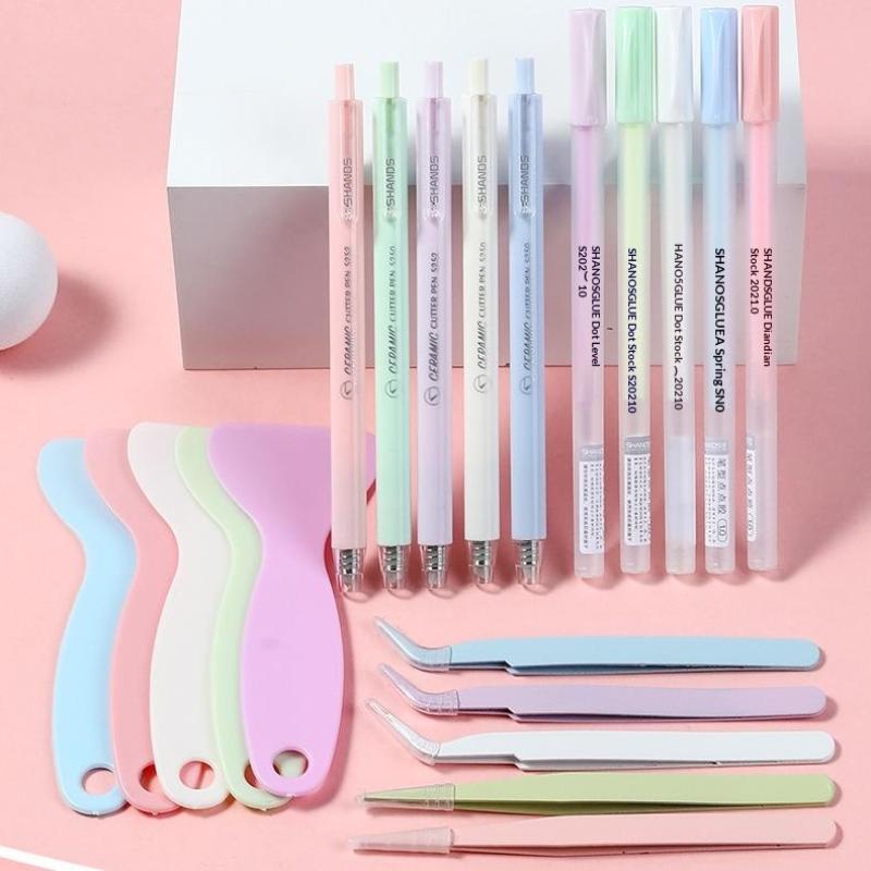 New 4Pcs/set Glue Pen Carving  - Craft Knife Set ulasan dan harga