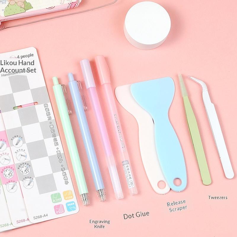 New 4Pcs/set Glue Pen Carving  - Craft Knife Set ulasan dan harga