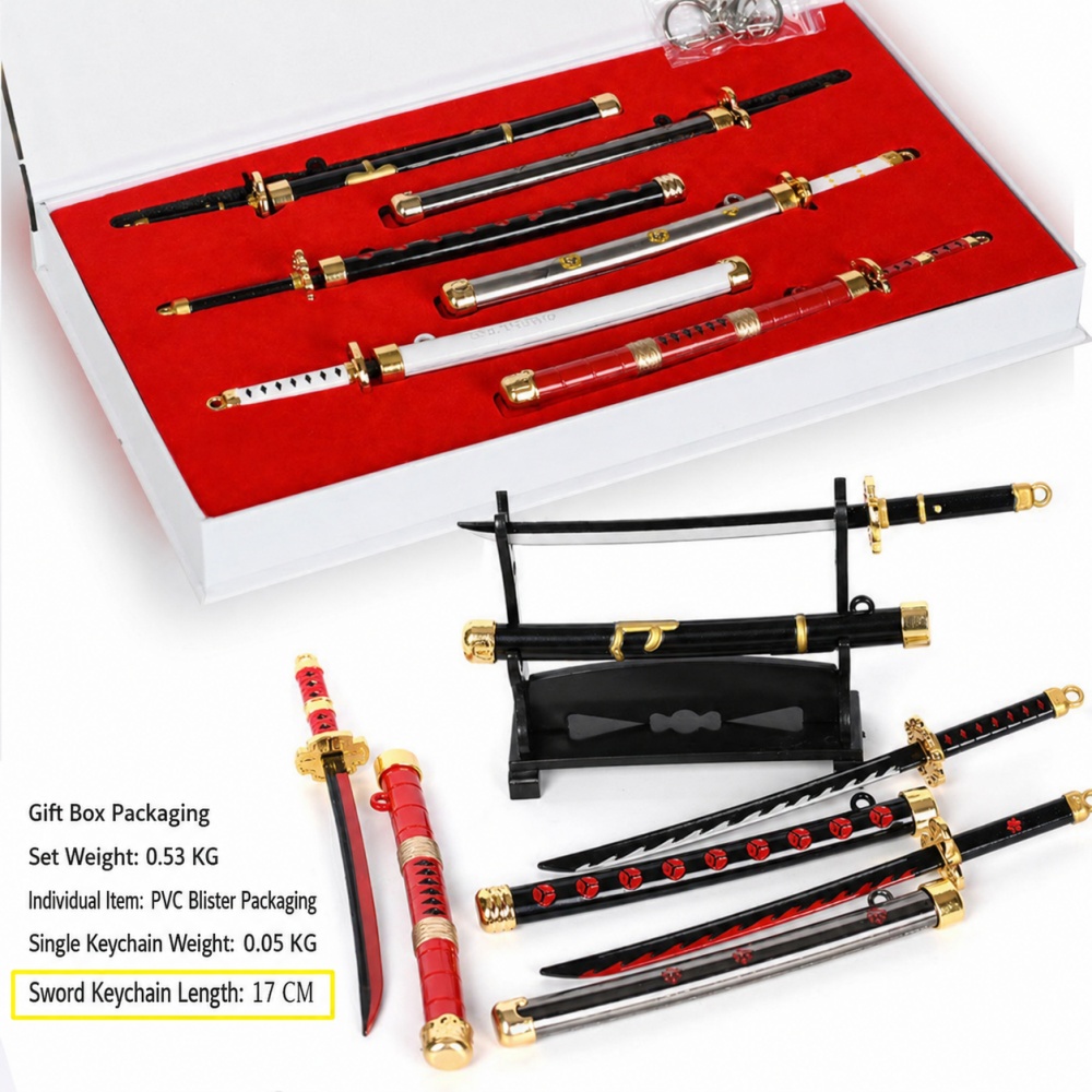 Anime One Piece Zoro Sword Key - Cosplay Prop Katana ulasan dan harga