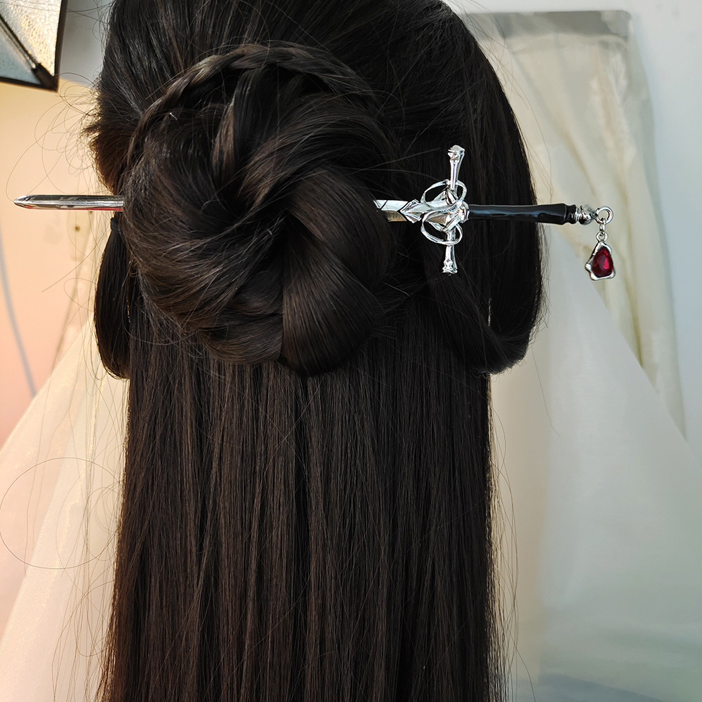 Chinese Sword Shaped Hair Stic - Cosplay Prop Dagger ulasan dan harga