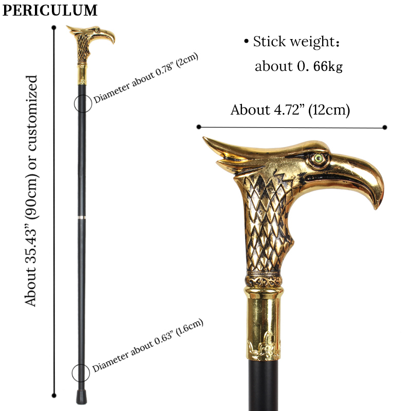 Shiny Gold Eagle Head Walking  - Detachable Cosplay Prop ulasan dan harga