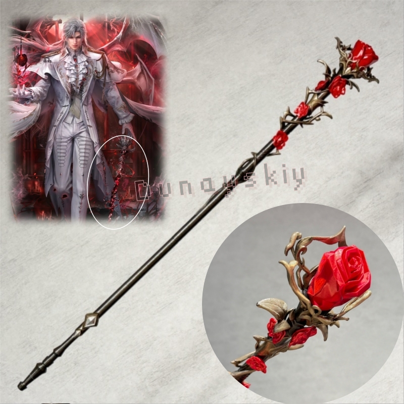 Sylus Staff Silver Wing Demon  - Detachable Cosplay Prop ulasan dan harga