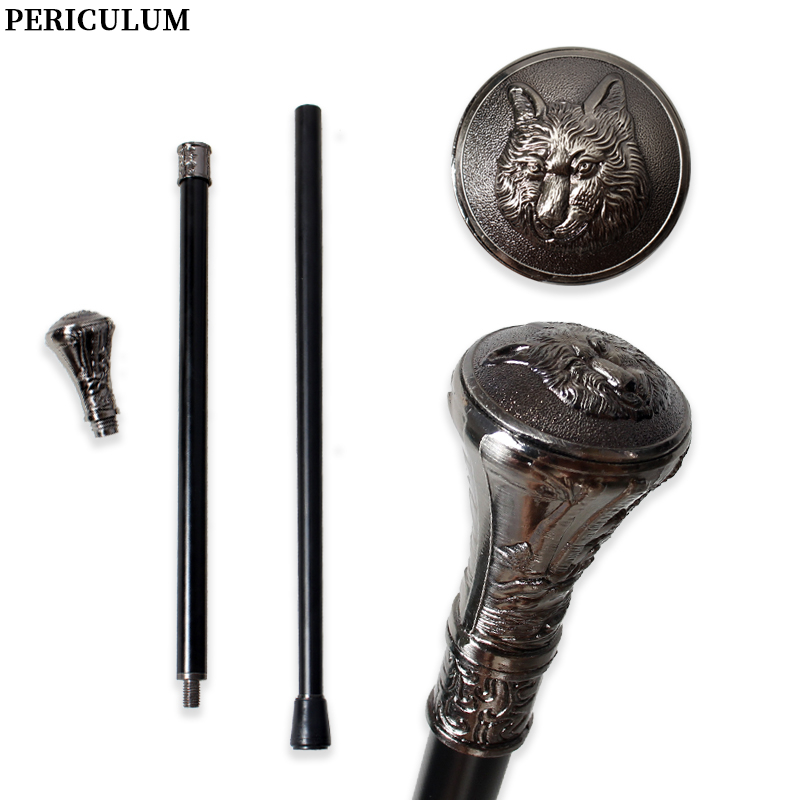 Antique Silver Wolf Head Carve - Detachable Cosplay Prop ulasan dan harga