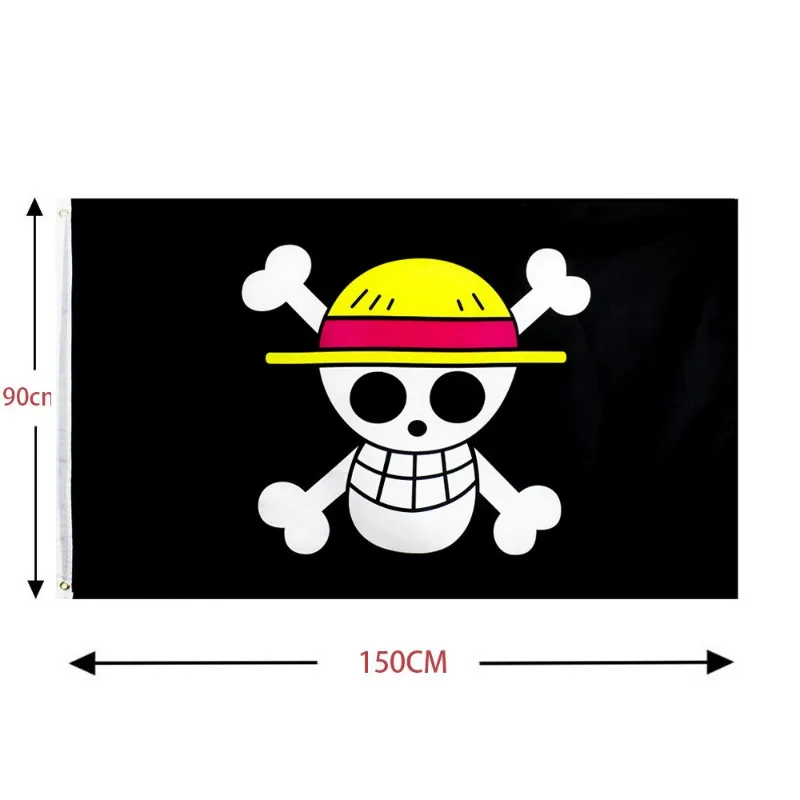 One Piece 90x150cm Pirate Skul - Cosplay Prop Painting ulasan dan harga