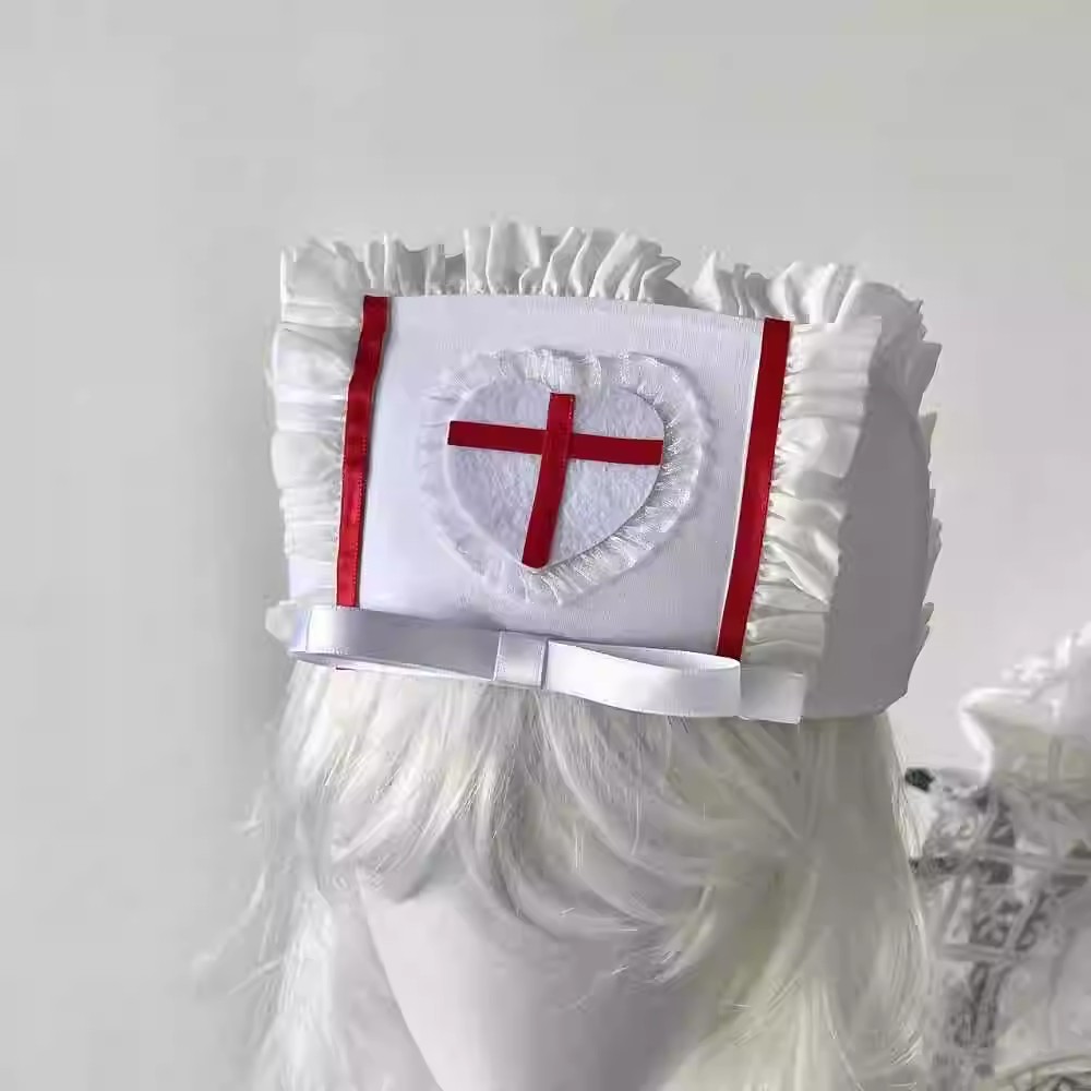 Cosplay nurse cap hat Accessor - Cosplay Prop Bow ulasan dan harga