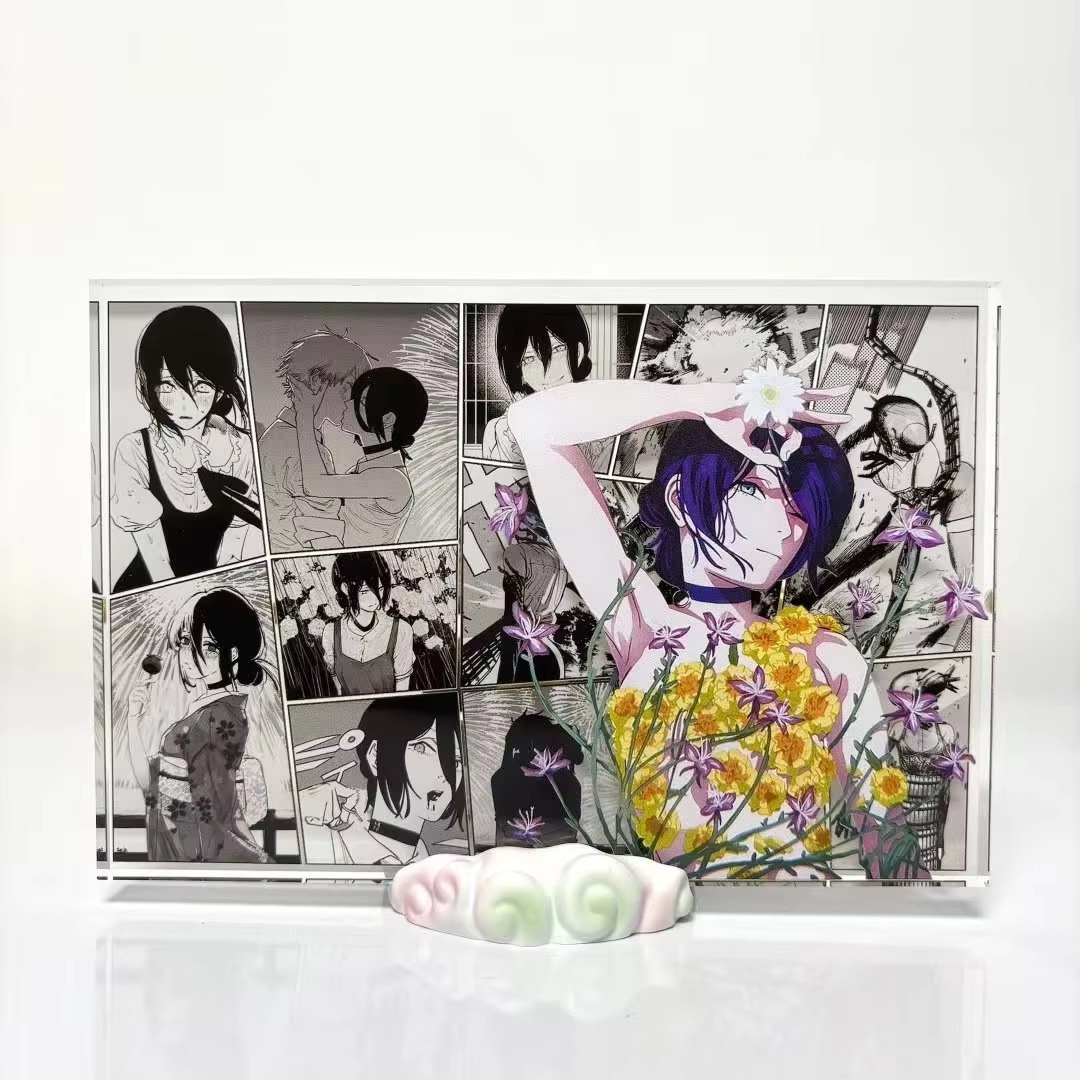 Anime Figure Denji and Reze Ac - Acrylic Cosplay Prop ulasan dan harga